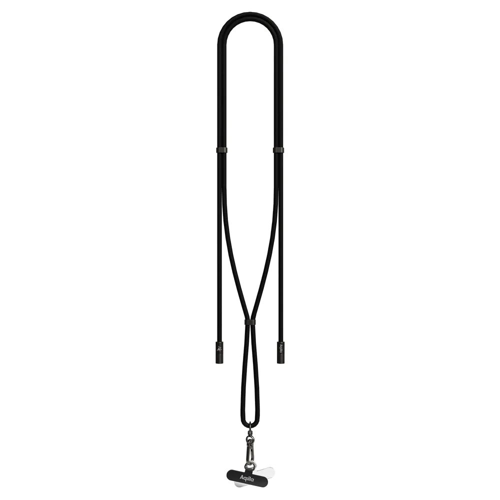 Aqiila Lanyard mit integriertem Ladekabel USB-C auf Lighning black