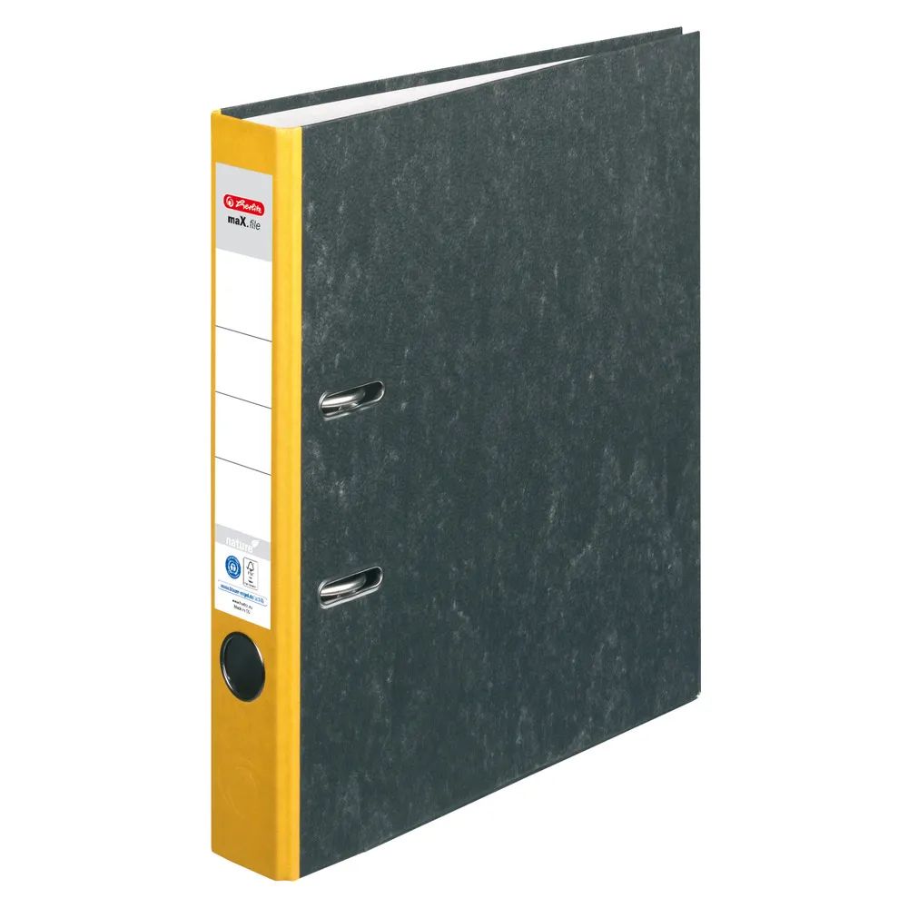 herlitz Ordner maX.file nature, A4, 5cm, gelb