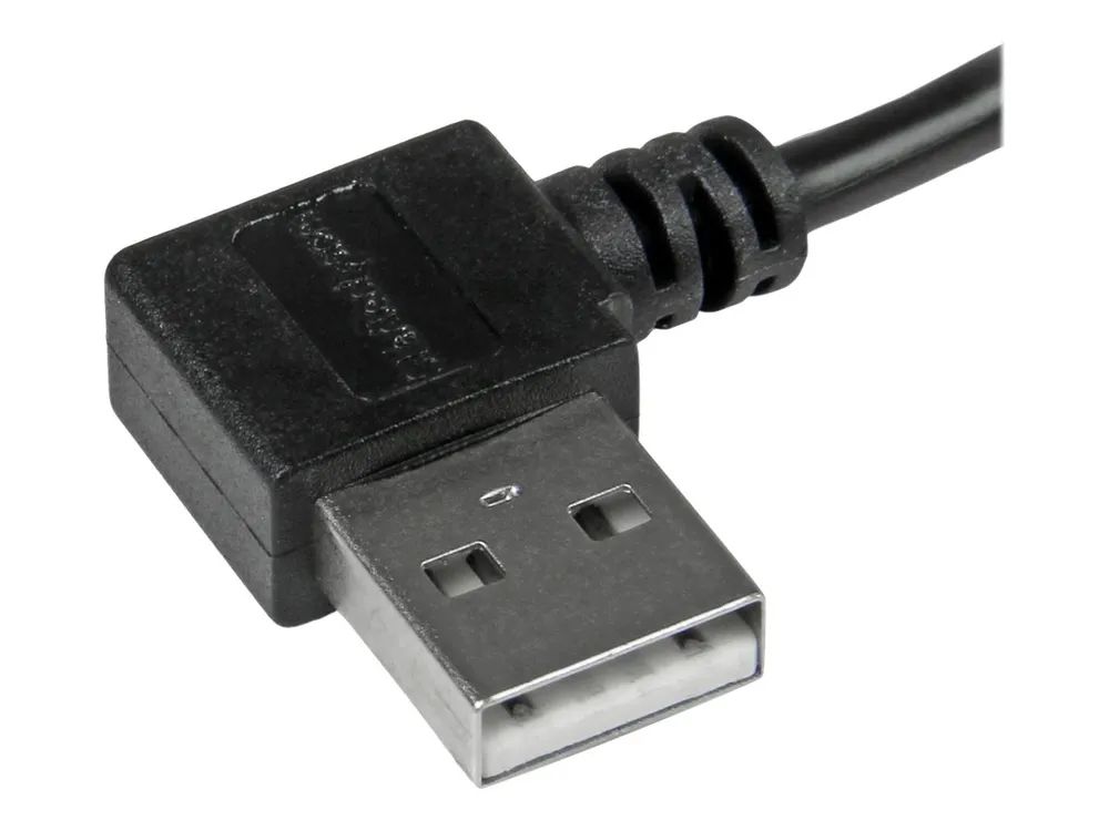 StarTech.com Micro USB Kabel mit rechts gewinkelten Anschlüssen - Stecker/Stecker - 2m - USB A zu Micro B Anschlusskabel - USB-Kabel - Micro-USB Typ B (M)