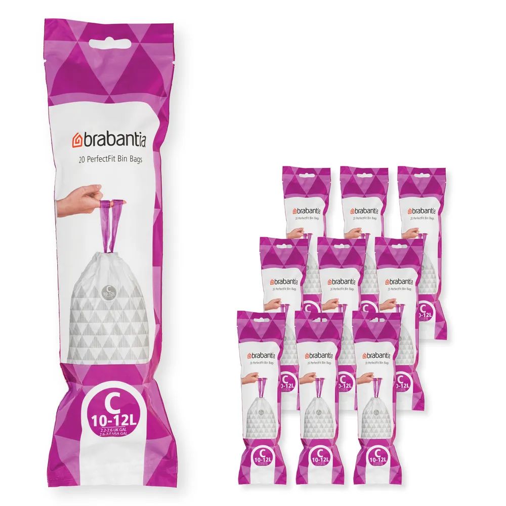 Brabantia PerfectFit Müllbeutel C, 10-12L - White