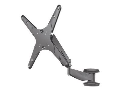 Manhattan TV & Monitor Mount (Clearance Pricing), Wall, Spring Arm, 1 screen, Screen Sizes: 21-55", Black, VESA 75x75 to 400x400mm, Max 30kg, LFD, Height Adjustable Swivel Arm, Lifetime Warranty - Klammer - für LCD TV - Kunststoff, Stahl - Bildschirm