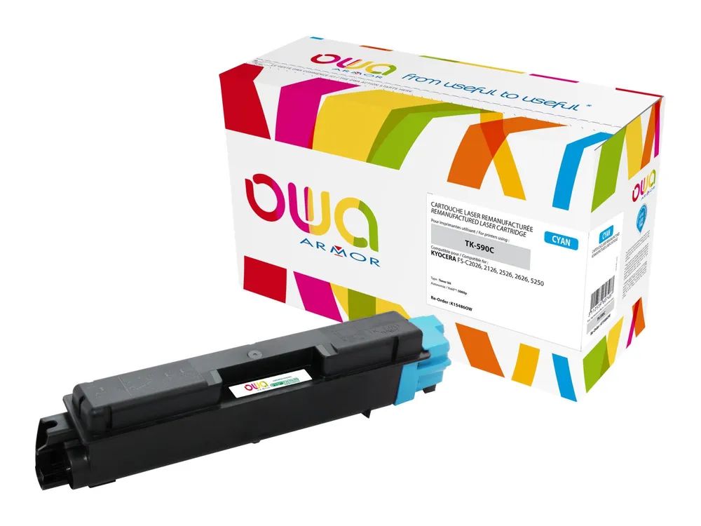 Armor OWA - Cyan - kompatibel - wiederaufbereitet - Tonerpatrone (Alternative zu: Kyocera TK-590C)
