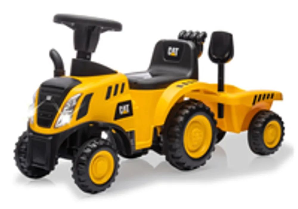 JAMARA Rutscher Caterpillar Traktor mit Anhänger 2in1 gelb