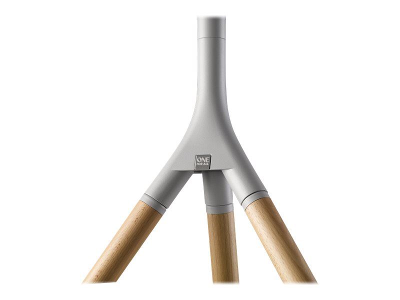 One for All WM 7472 - Aufstellung - Stativ - für Flachbildschirm - handgearbeitetes Holz - silbergrau, Oak - Bildschirmgröße: 81-165 cm (32"-65")