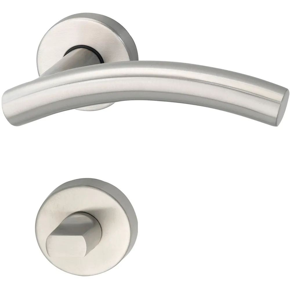 MARCHESI Drückergarnitur MOSKAU - auf Rosette WC, 38 - 45, Edelstahl matt