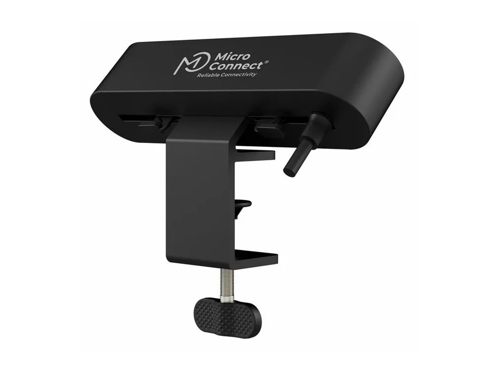 MicroConnect Steckdosenleiste (Klemmbefestigung) - 5 / 9 / 12 V - 30 Watt - Eingabe, Eingang power CEE 7/7 - Ausgangsanschlüsse: 5 (2 x CEE 7/7, USB, 2 x USB-C)
