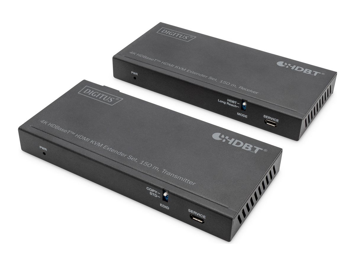 DIGITUS 4K HDBaseT HDMI KVM Extender Set, 150 m