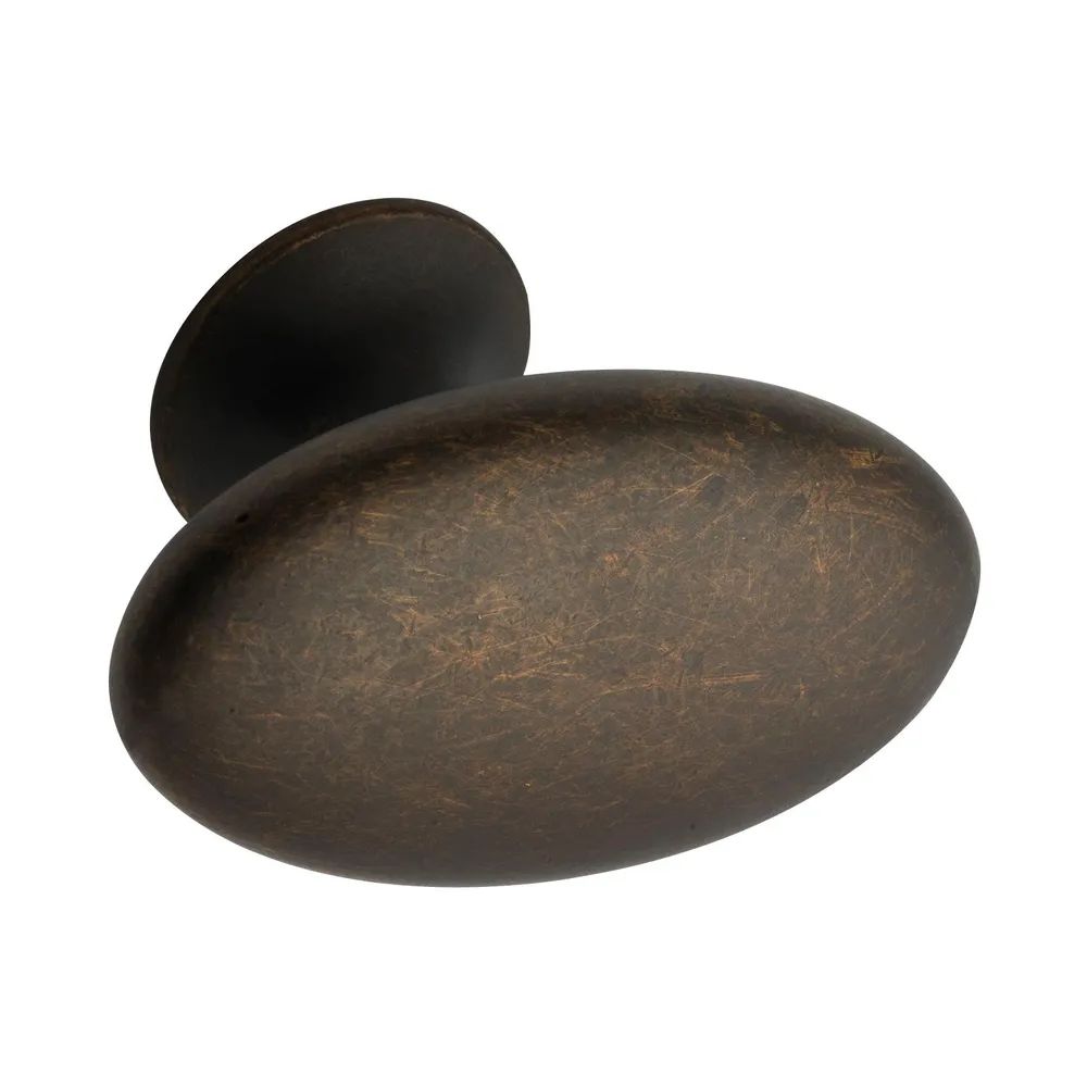 Furnipart Möbelknopf Oval Simple B 60 mm, H 35 mm, Zinkdruckguss antik braun