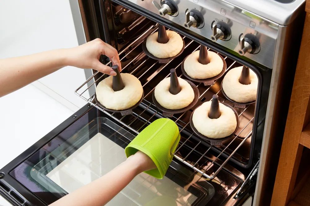 Lékué Bagel-Backformen, 6-teilig - Brown