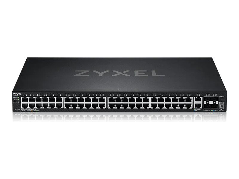 ZyXEL XGS2220 Series XGS2220-54 - Switch - L3-Zugang, NebulaFLEX Cloud - managed - 48 x Gigabit Ethernet + 6 x 10 Gigabit (Uplink)