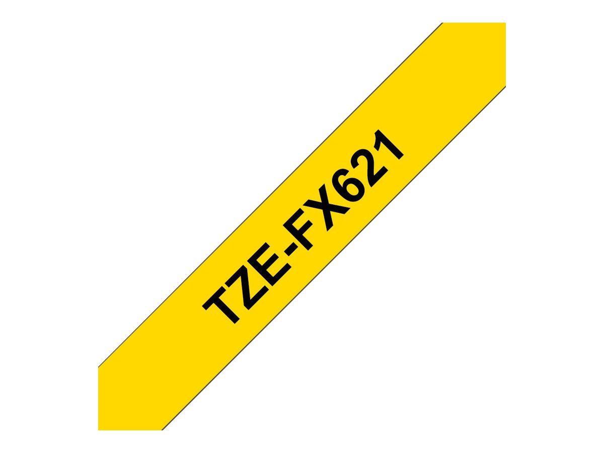 Brother TZe-FX621 - Schwarz auf Gelb - Rolle (0,9 cm x 8 m)