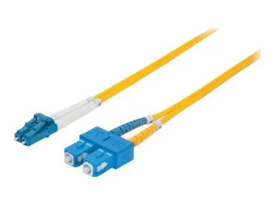 Intellinet Fiber Optic Patch Cable, OS2, LC/SC, 2m, Yellow, Duplex, Single-Mode, 9/125 µm, LSZH, Fibre, Lifetime Warranty, Polybag - Patch-Kabel - SC Single-Modus (M)