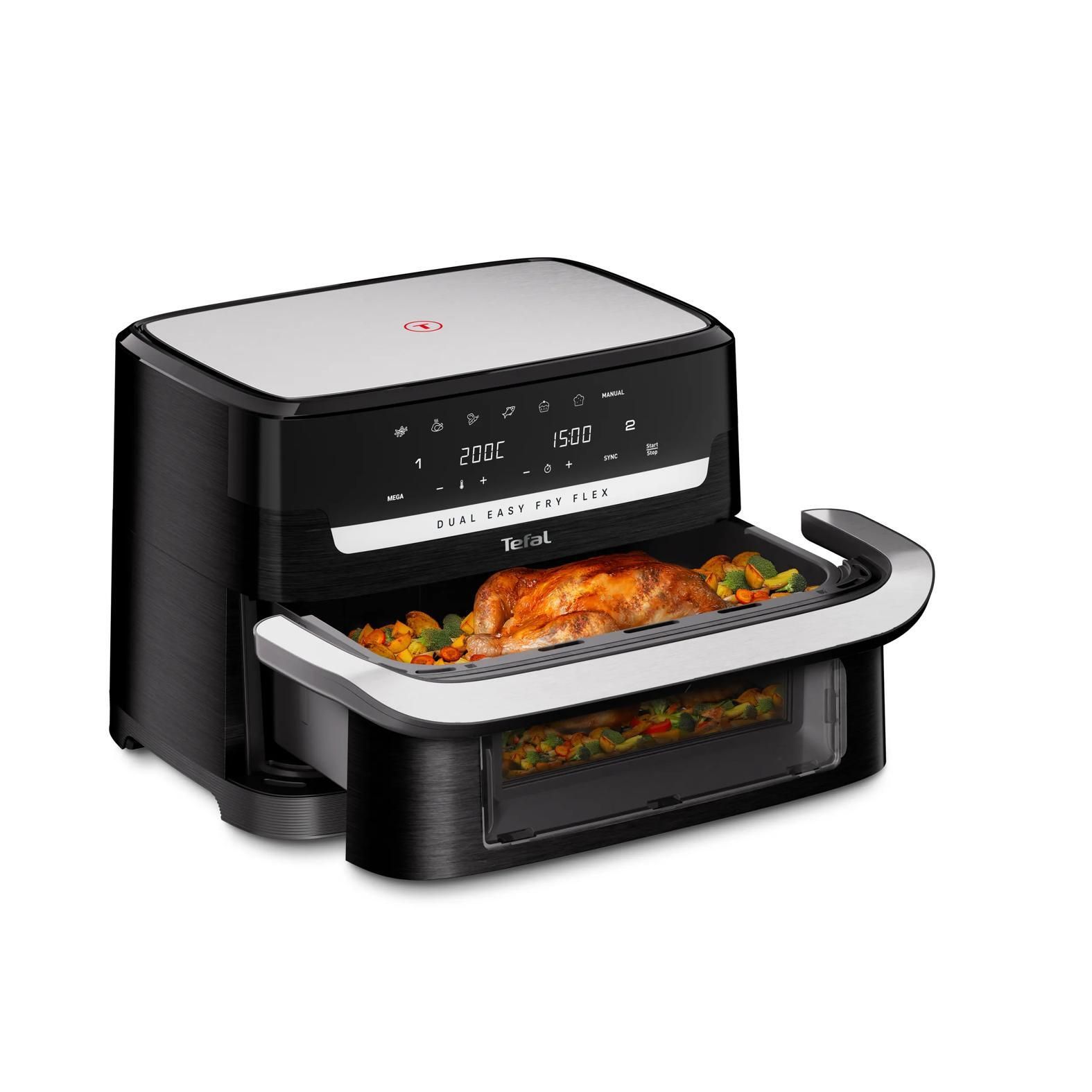 Tefal EY9228 Heißluftfritteuse Dual Easy Fry Flex (9L)