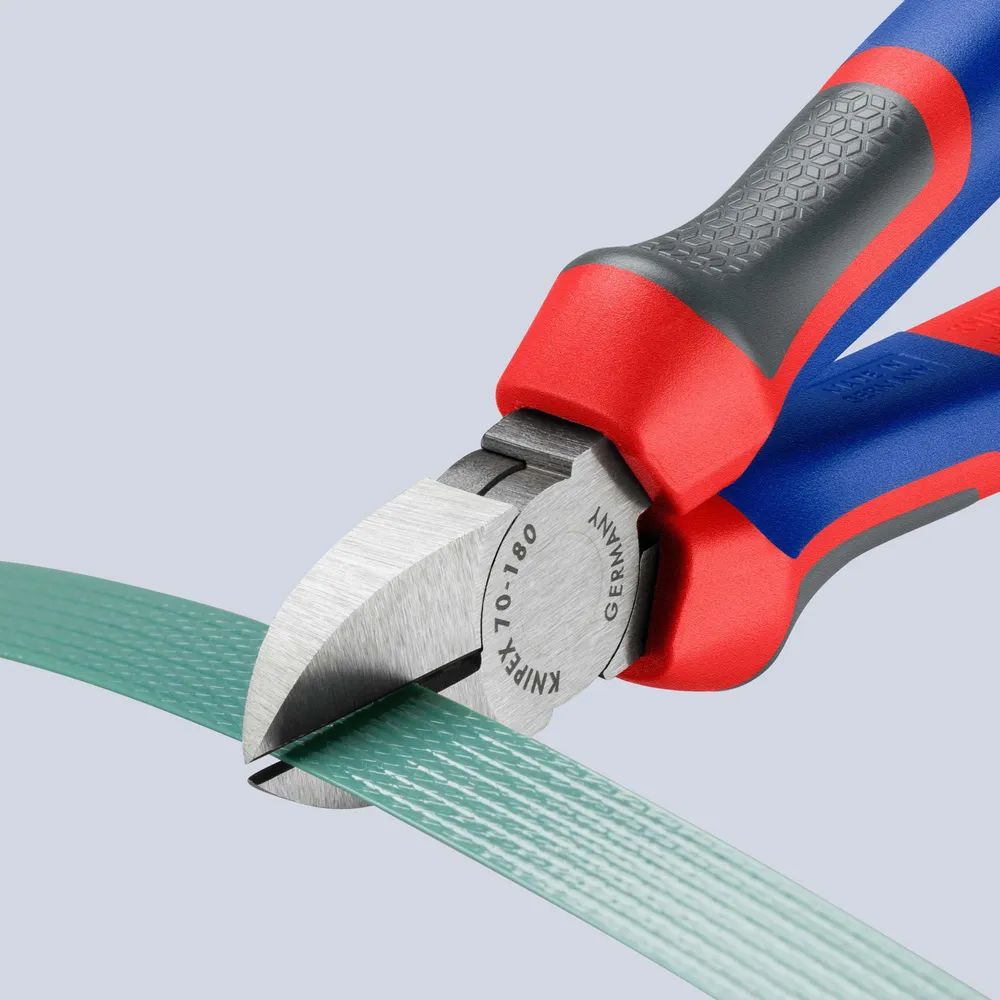 KNIPEX Seitenschneider mit Comfort-Griffen schwarz atramentiert 180 mm