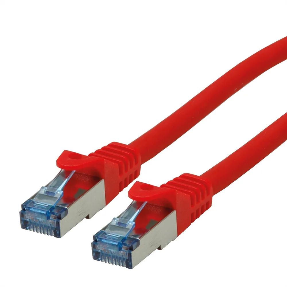 ROLINE Patchkabel Cat.6A S/FTP (PiMF), Component Level, LSOH, rot, 15 m