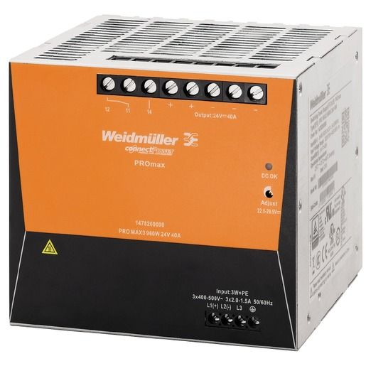 Weidmüller WECHSELSTROMVERSORGUNG 147820 / WEIDMÜ PRO MAX3 960W 24V 40 1478200000