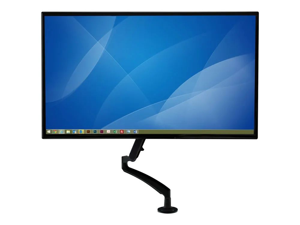 StarTech.com ARMSLIM Monitorhalterung (mit Tischhalterung, Monitorarm mit Kabelmanagement, für bis zu 34 Zoll Bildschirme) - Befestigungskit - einstellbarer Arm - für LCD-Display - Kunststoff, Stahl - Schwarz - Bildschirmgröße: 66 cm (12"-34")