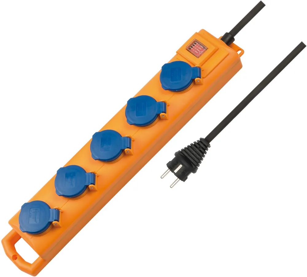 Brennenstuhl Super-Solid 5fach gelb/blau 