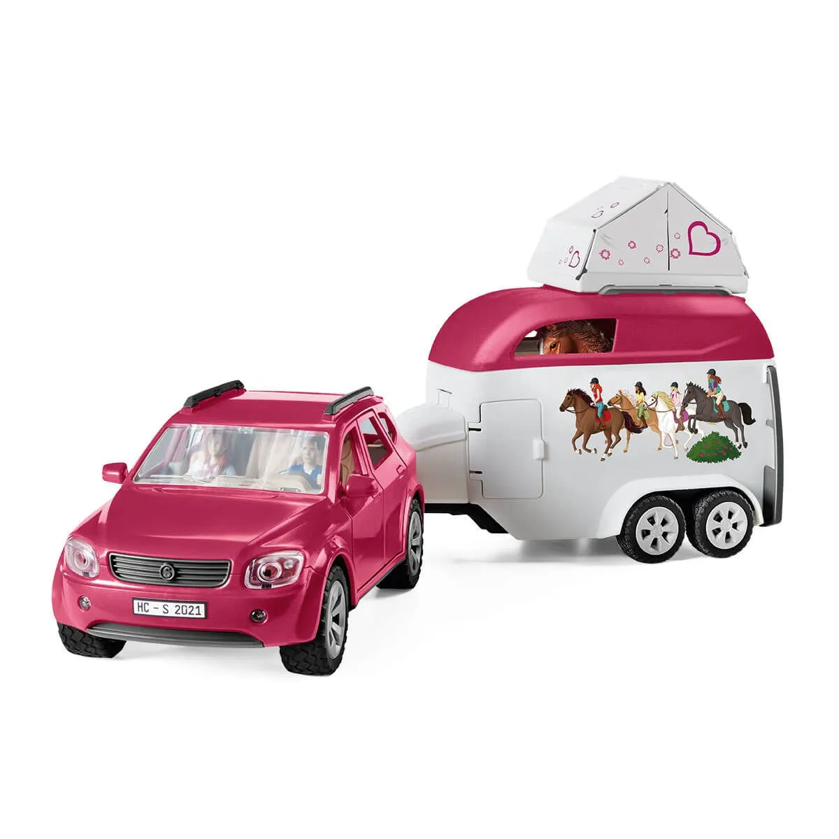 Schleich Abenteuer mit Auto und Pferdeanhänger