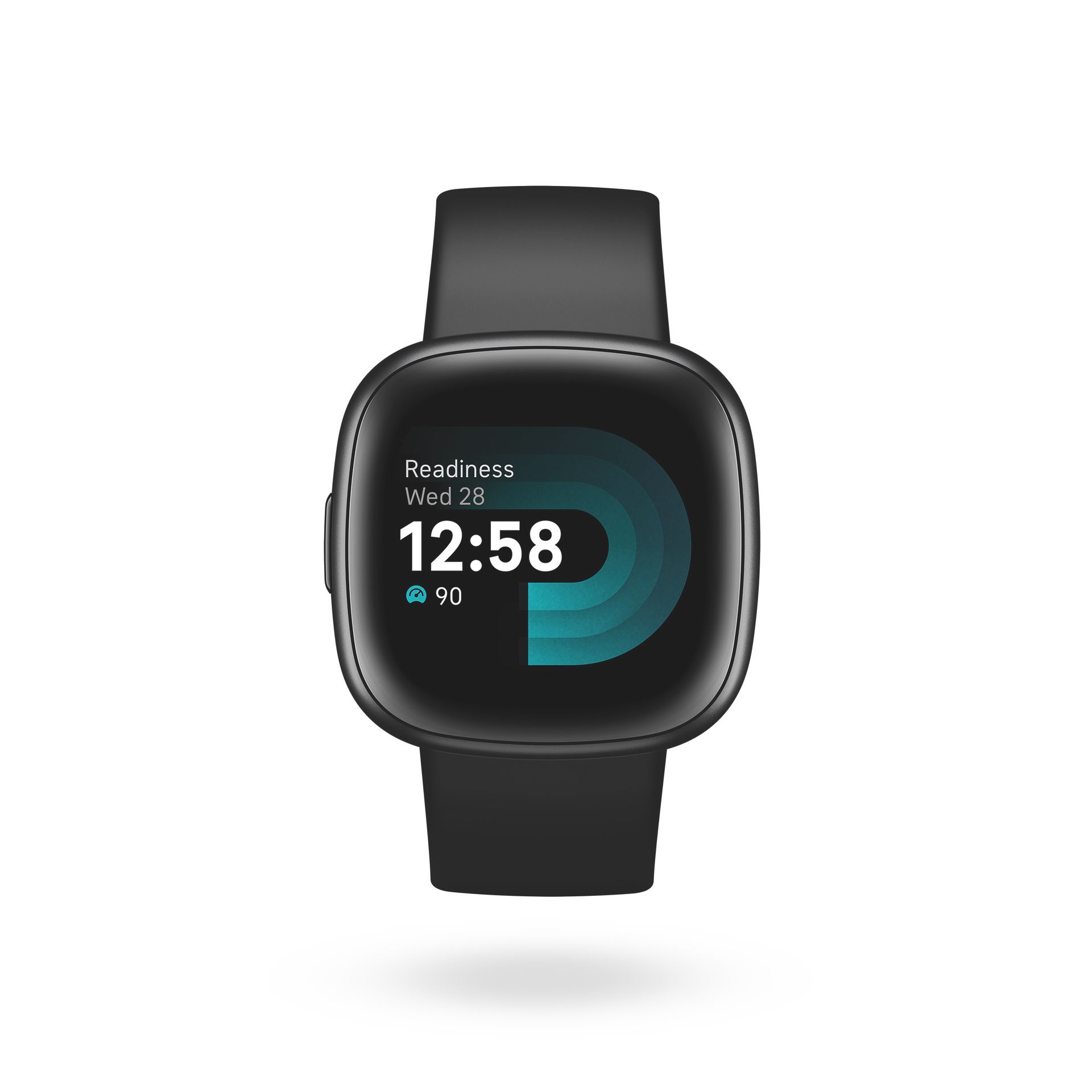 Fitbit Versa 4 - 40 mm - Carbon-Schwarz - intelligente Uhr mit Band