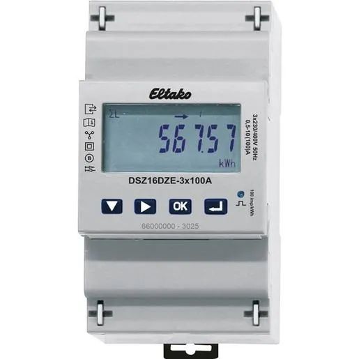 Eltako ZWEIRICHTUNGS-DREHSTROMZÄHLER / ELTAKO DSZ16DZE-3X100A 28380216