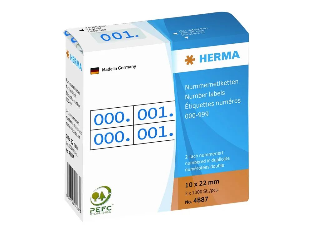HERMA Dekorationskleber - 1 x 2.2 cm - Blau - Dauerhaft - Papier (Packung mit 2)