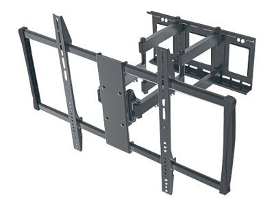 Manhattan TV & Monitor Mount, Wall, Full Motion, 1 screen, Screen Sizes: 60-100", Black, VESA 200x200 to 900x600mm, Max 80kg, LFD, Tilt & Swivel with 3 Pivots, Lifetime Warranty - Klammer - für LCD TV - stabiler Stahl - Schwarz - Bildschirmgröße: 152
