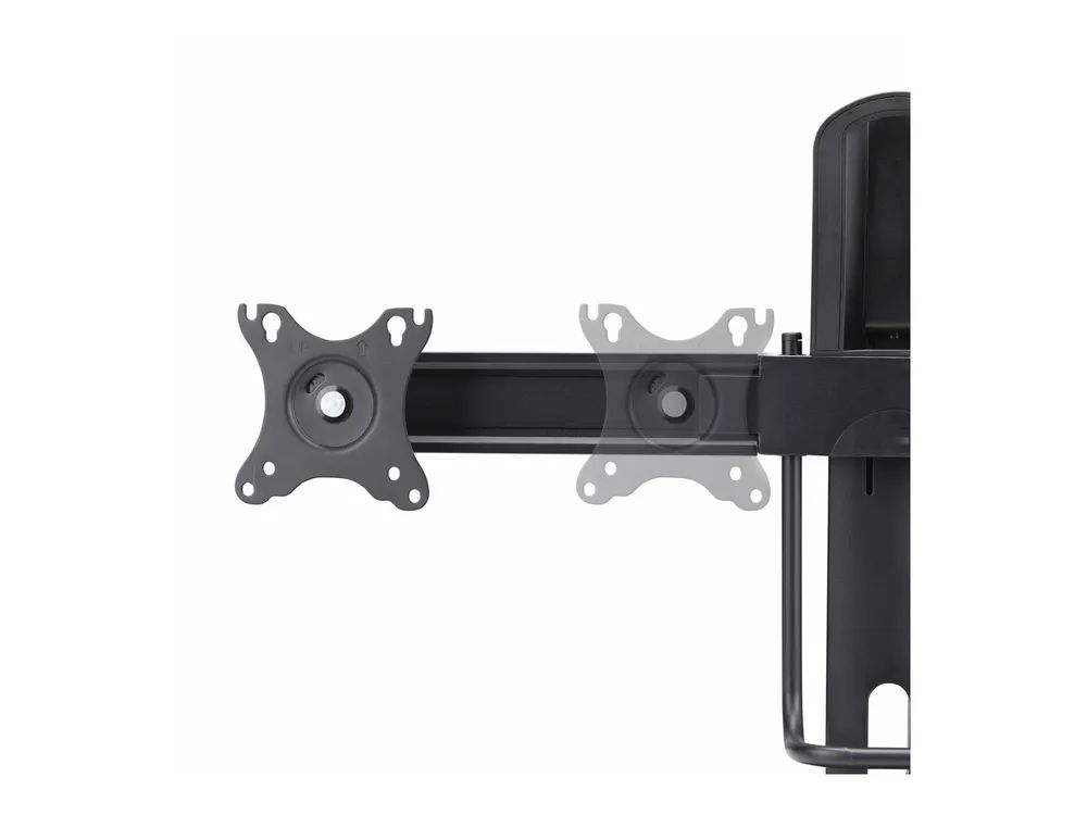 StarTech.com Crossbar Dual Monitor Desk Stand, Double 27inch Screens/VESA - Aufstellung - für 2 Monitore - Kunststoff, Aluminium, Stahl - Schwarz - Bildschirmgröße: 43.2-68.6 cm (17"-27")