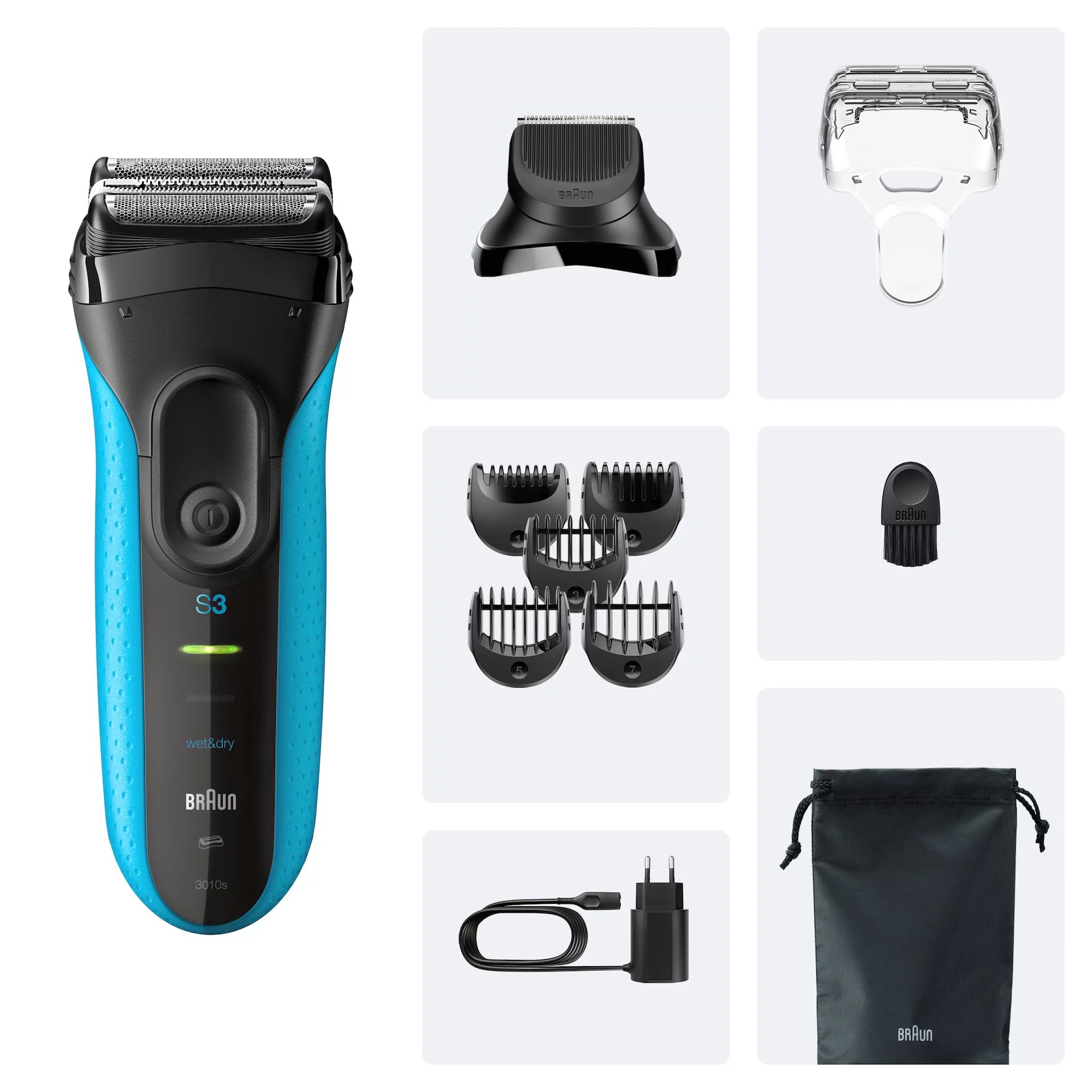 Braun Series 3 3010BT Black/Blue