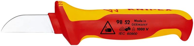KNIPEX Kabelmesser mit gerader Klinge, 50 mm, VDE 2-K