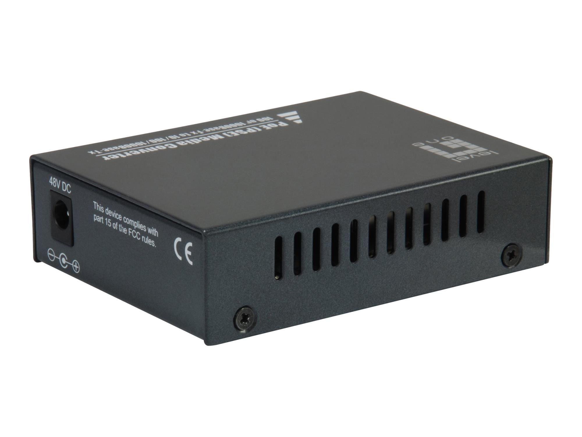 LevelOne GVT-2012 - Medienkonverter - 1GbE - 10Base-T, 1000Base-SX, 100Base-TX, 1000Base-T - RJ-45 / SFP (mini-GBIC)