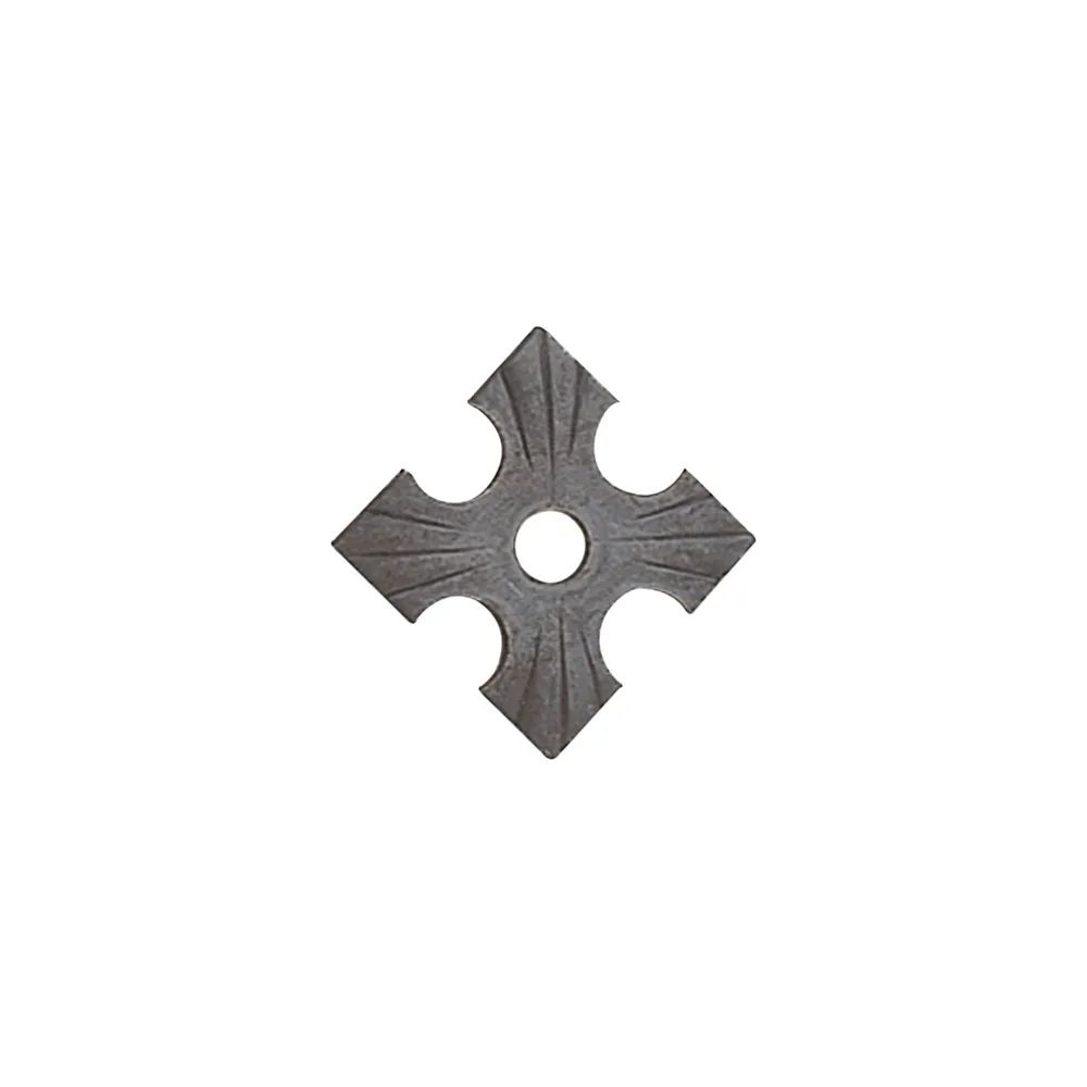 Hofmann GmbH & Co KG Metallwarenerzeugung Zierrosette (Pfettenscheibe) 70x70x4mm, Bohr-ø 13 mm, Stahl schwarz pulverbesch.