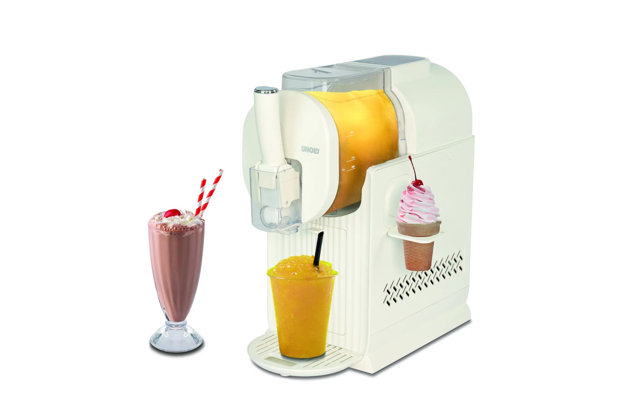 UNOLD 48960 2in1-Slush und Softeismaschine Sofia, Creme