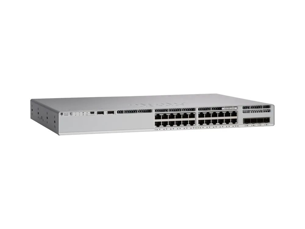 Cisco Catalyst 9200L - Network Advantage - Switch - L3 - 24 x 10/100/1000 + 4 x 10 Gigabit SFP+ (Uplink)