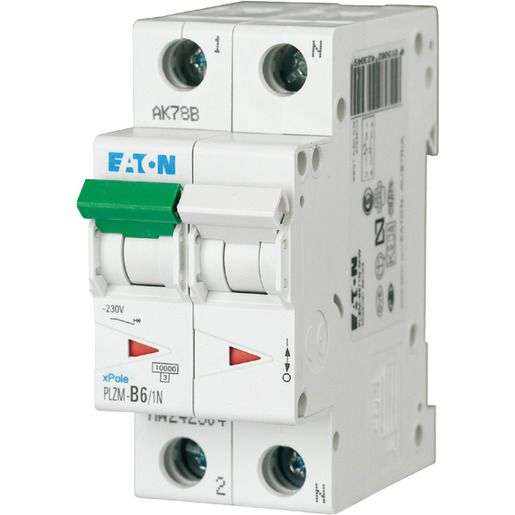 Eaton LEITUNGSSCHUTZSCHALTER 2TE / EATON PLZM-B6/1N-MW 242304
