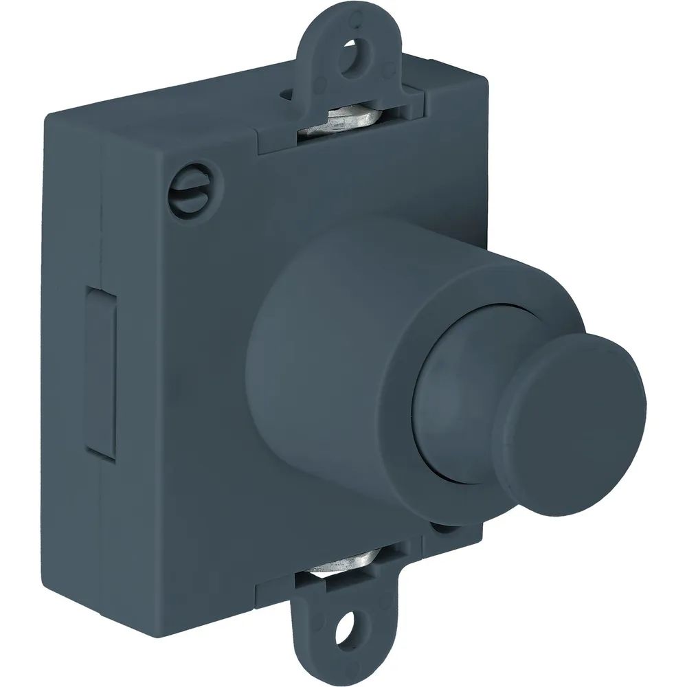 JUNIE Push-Lock Riegel-Drehstangenschloss beidseitig, Kunststoff anthrazitgrau