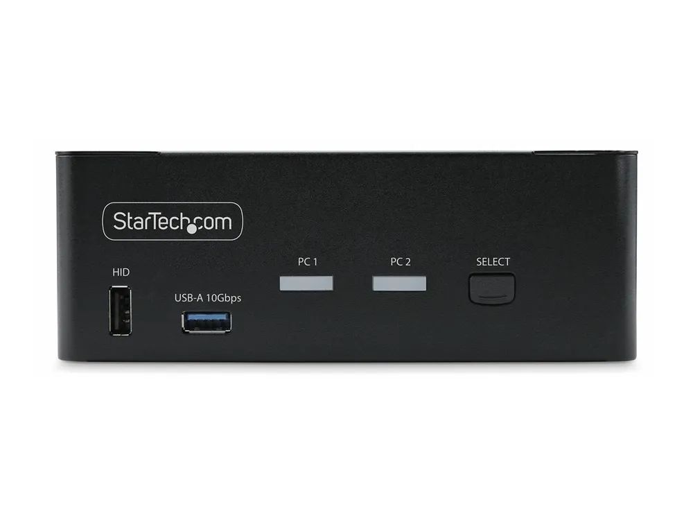 StarTech.com 2-Port Dual-Monitor DisplayPort KVM Switch, 8K 60Hz / 4K 144Hz, DP 1.4, 2x USB 10Gbps Ports, 4x USB HID Ports, Hotkey Switching, TAA Compliant