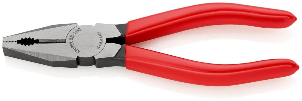 KNIPEX Kombizange mit Kunststoff überzogen schwarz atramentiert 160 mm