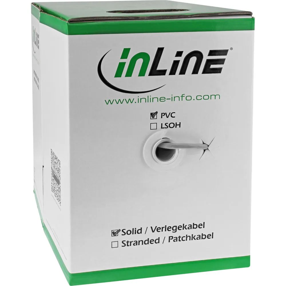 InLine Verlegekabel - F/UTP - Cat.5e - AWG24 CCA - PVC - 100m