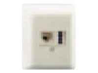 ZE-KOM Kombidose IAE/UAE 8(6)-TAE 6 F+N - Wanddose - TAE-F+N, RJ-45 (6-polig)