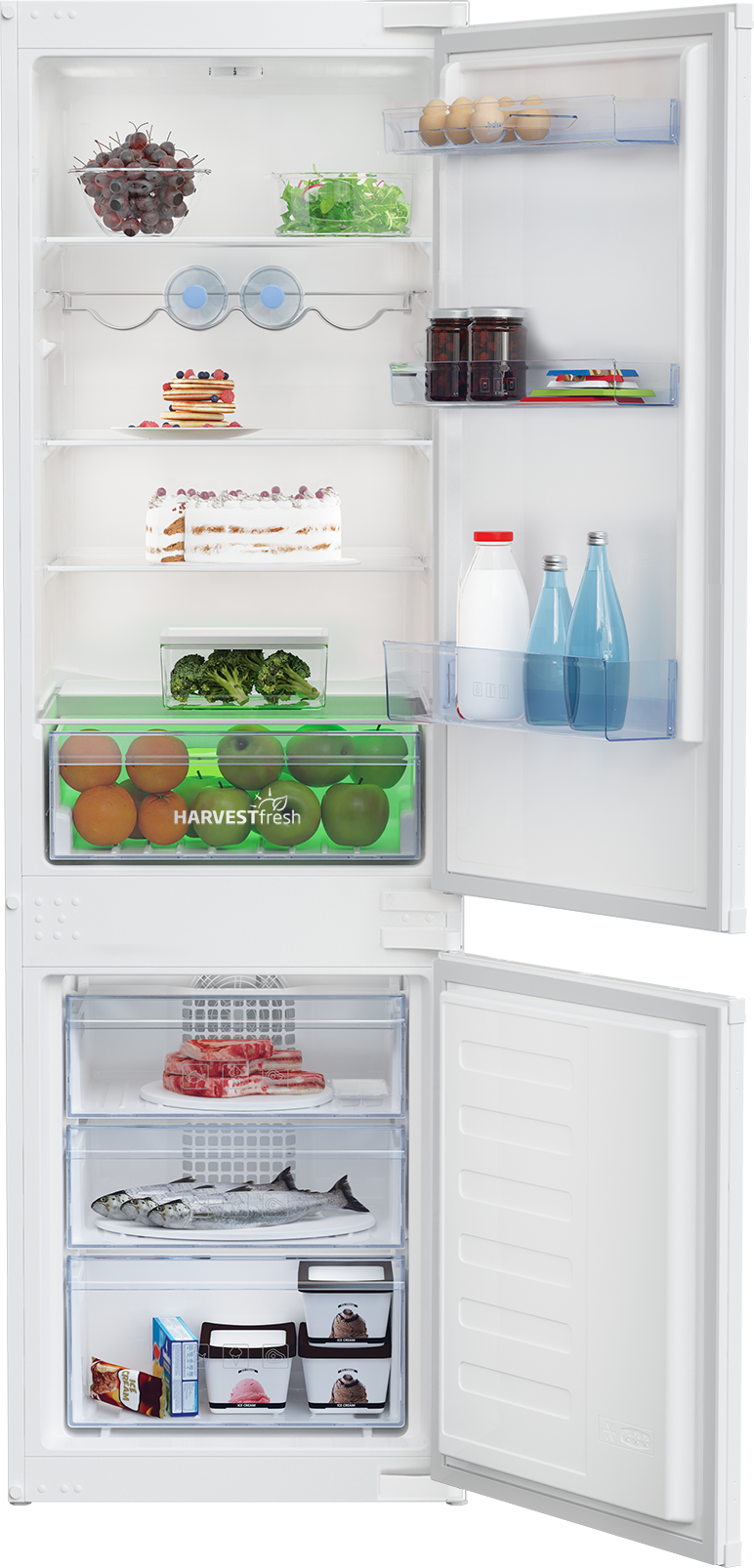 Beko BCHA275K4SN Kühl-/Gefrierkombination, 262L