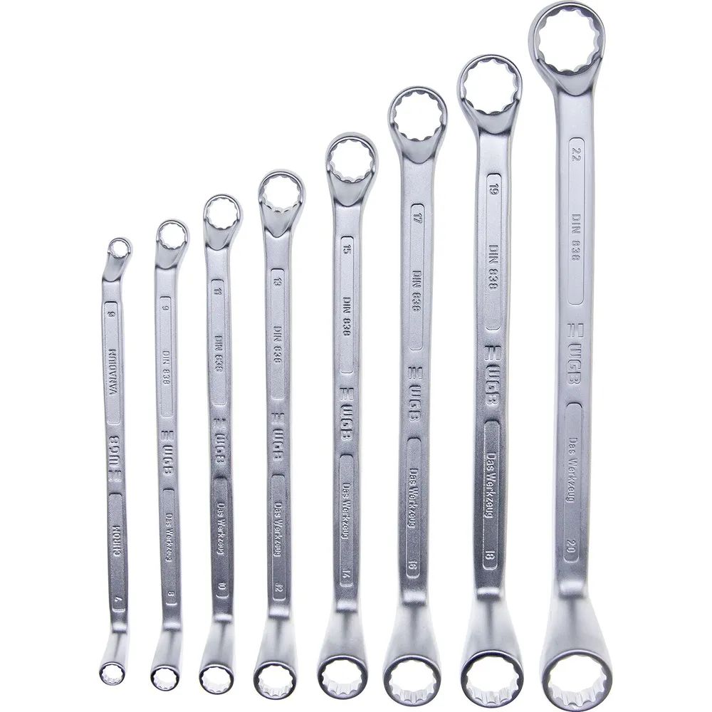 WGB Doppelringschlüssel-Satz DIN838 6-22 mm 8-teilig