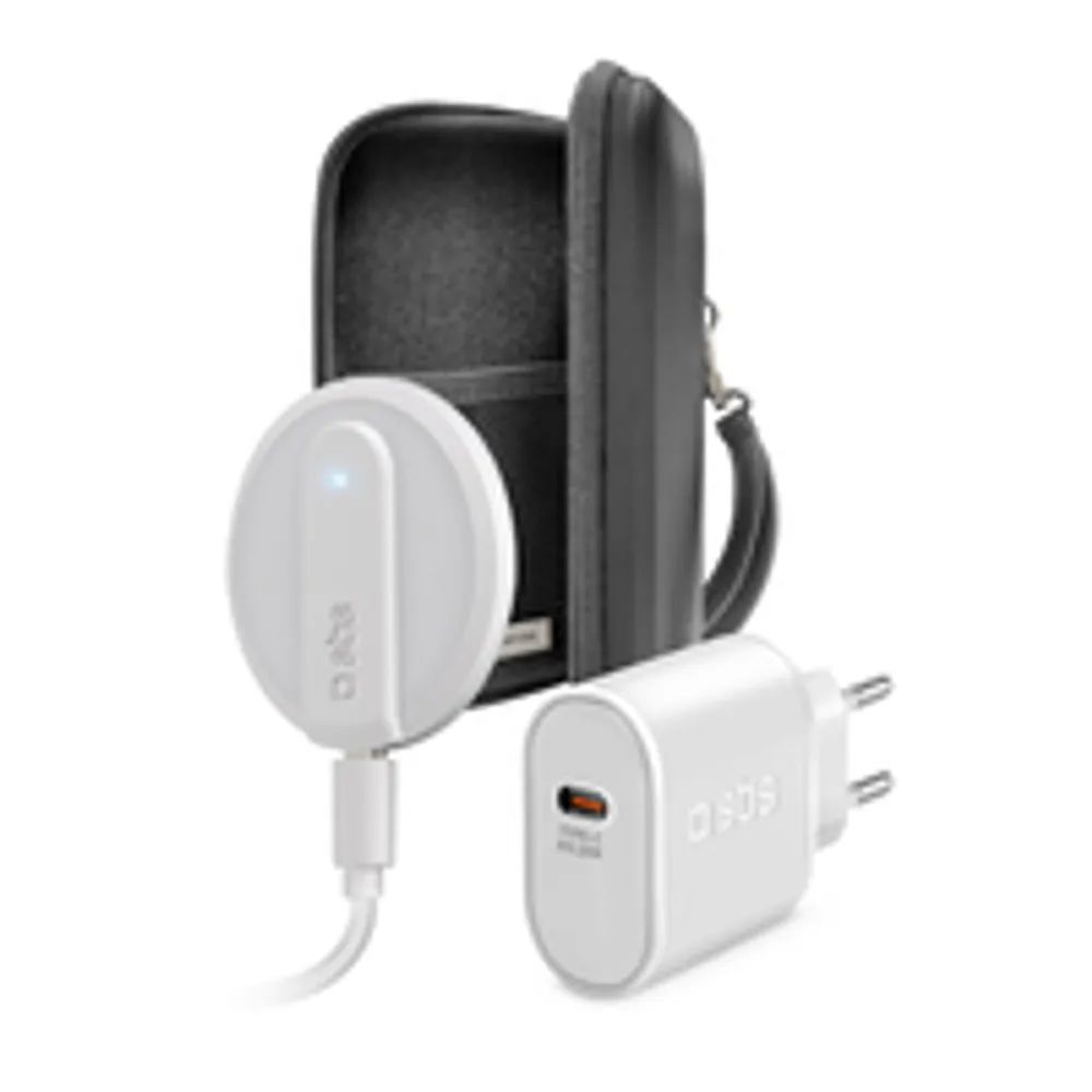 SBS Always on Charge KIT - Indoor - USB - Kabelloses Aufladen - Weiß