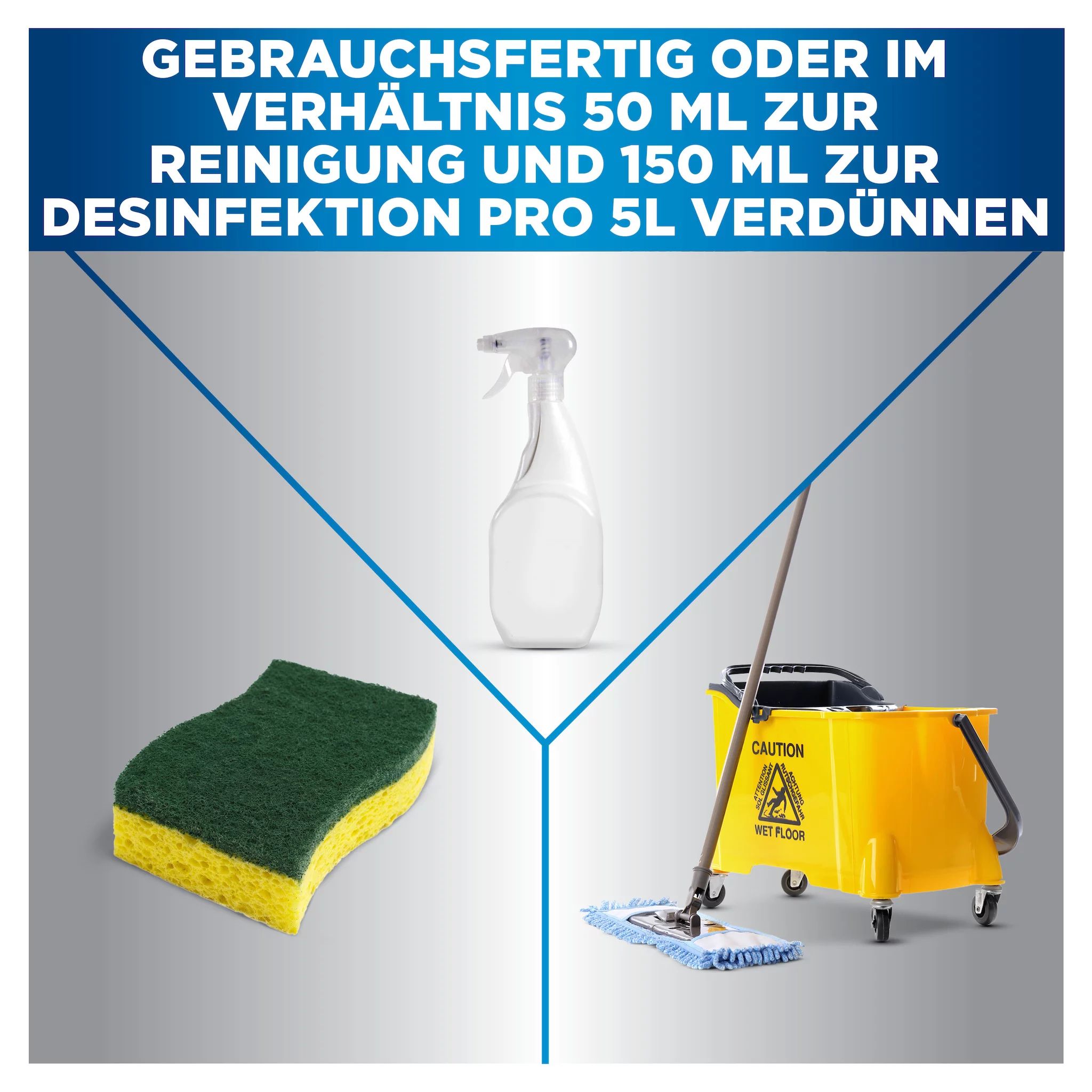 Mr. Proper Professional Allzweck-Hygienereiniger, Oberflächendesinfektion, Lebensmittelsicher