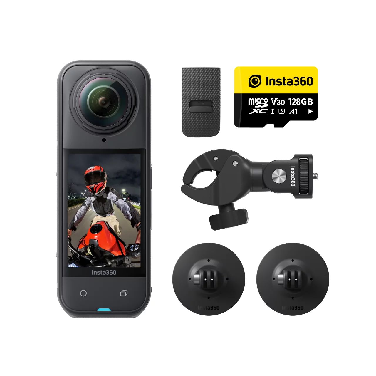 Insta360 X5 Motorrad Bundle 360° Action-Kamera Set für Helm & Bike