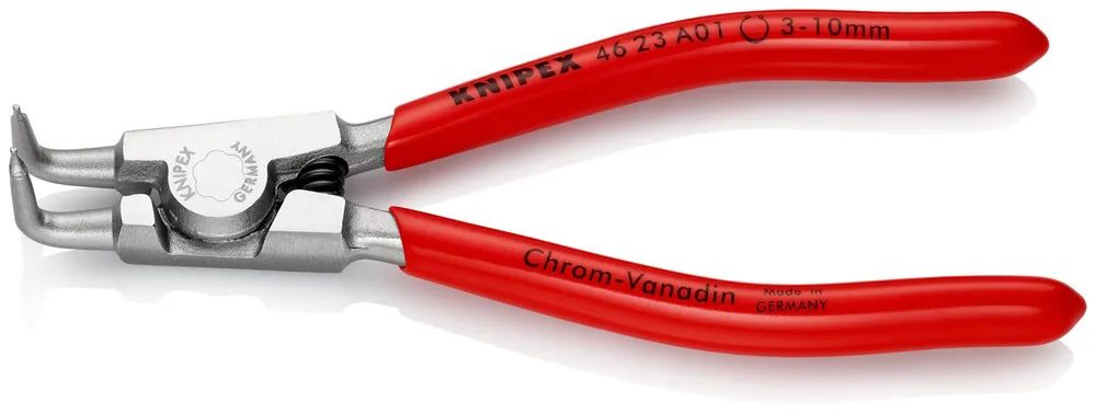 KNIPEX Sicherungsringzange für Außenringe auf Wellen mit Kunststoff überzogen verchromt 125 mm