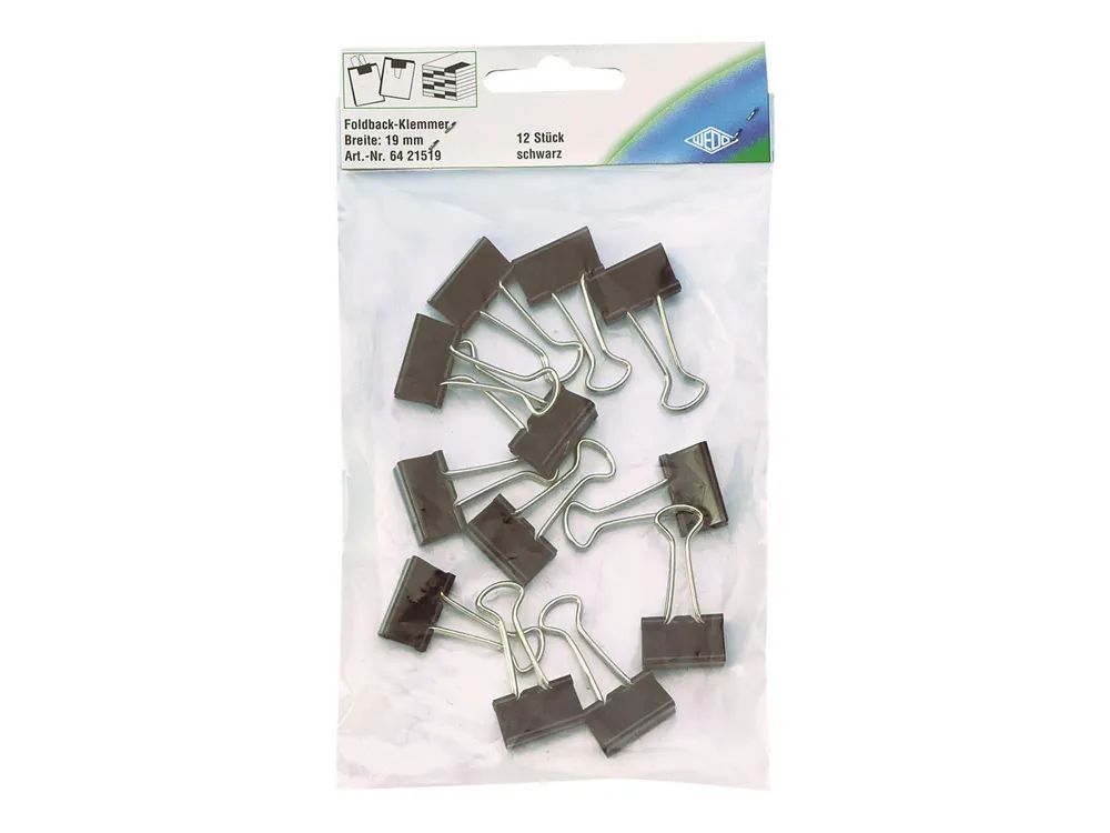 WEDO Classics - Foldback-Klammern - nickelbeschichtet
