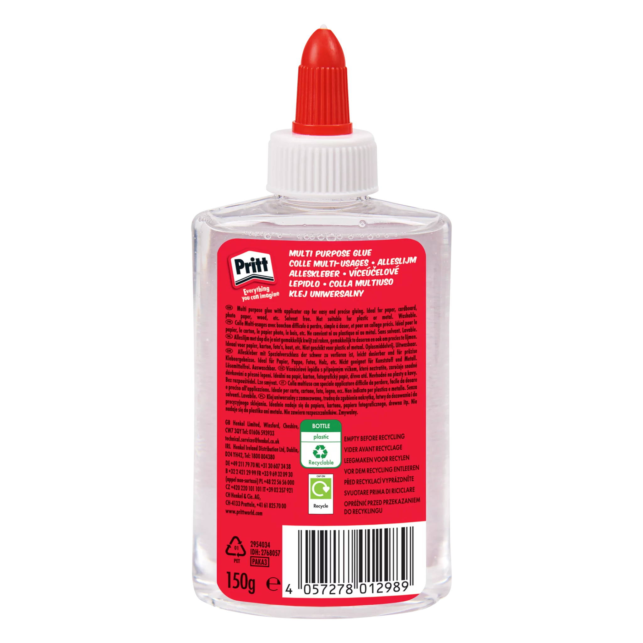 Henkel Pritt Alleskleber, Flasche transparent, 150g