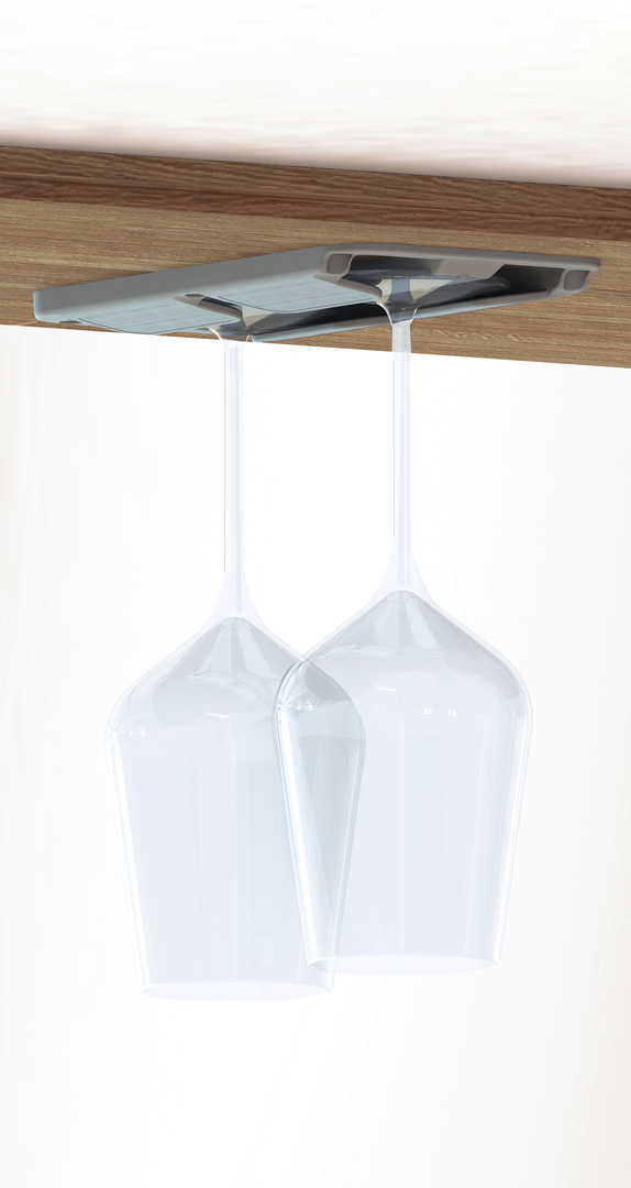 Froli Stielglashalter 2-er Set beigegrau
