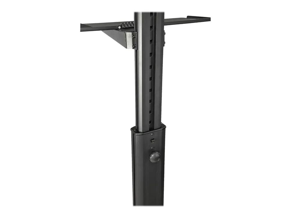 StarTech.com Computertisch mit Rollen und Monitorhalterung, CPU/PC-Halter, Tastaturablage - Ergonomischer höhenverstellbarer Computerwagen - Rollender mobiler Steharbeitsplatz auf Rädern (WKSTNCART)
